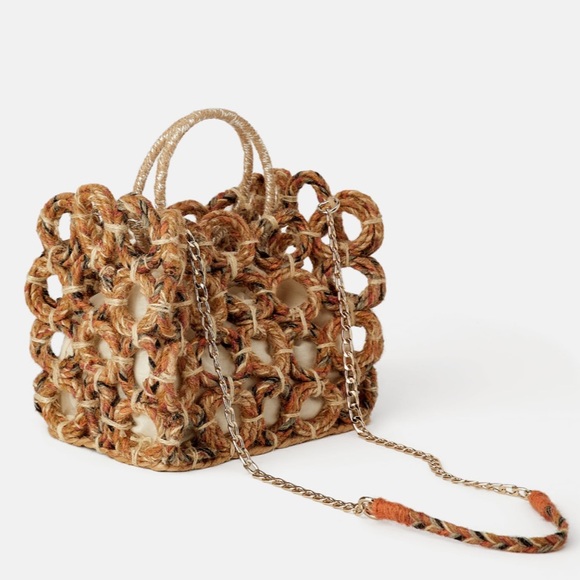 NWT • Zara • Natural Fabric Shopper - Picture 3 of 5